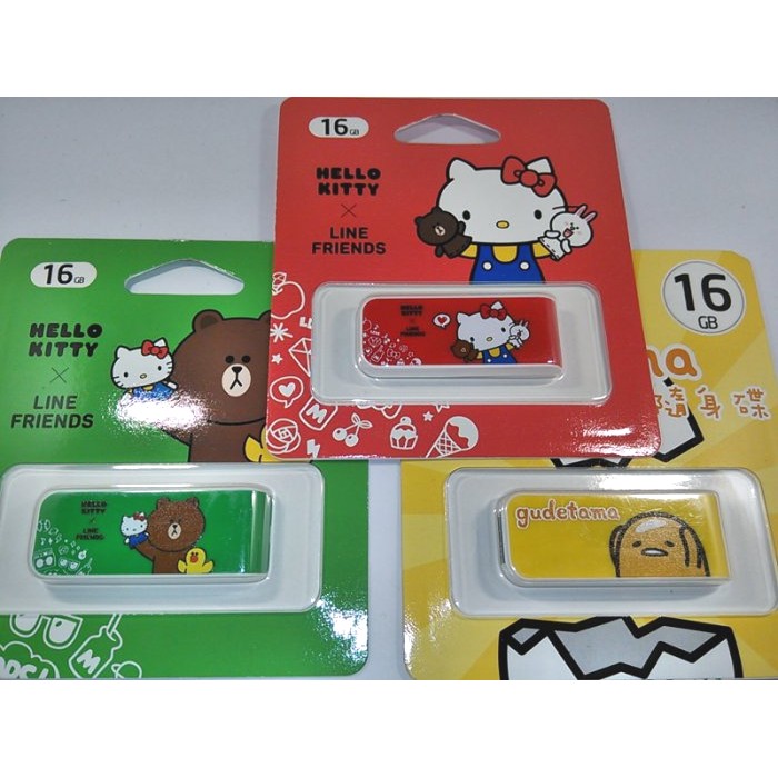 卡通造型USB 2.0隨身碟(Hello Kitty或Line熊大或蛋黃哥)16G(16GB)台灣Apacer宇瞻原廠貨