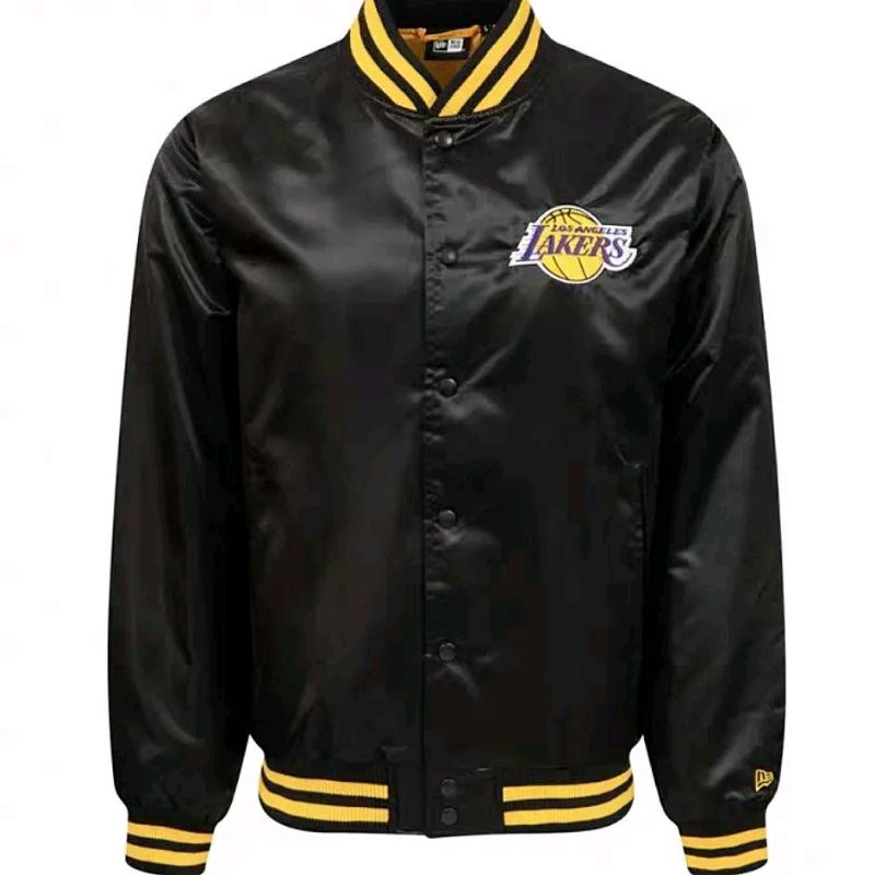 正品 NEW ERA 聯名 LAKERS 湖人隊 棒球外套 夾克 嘻哈 饒舌 尺寸S~XL