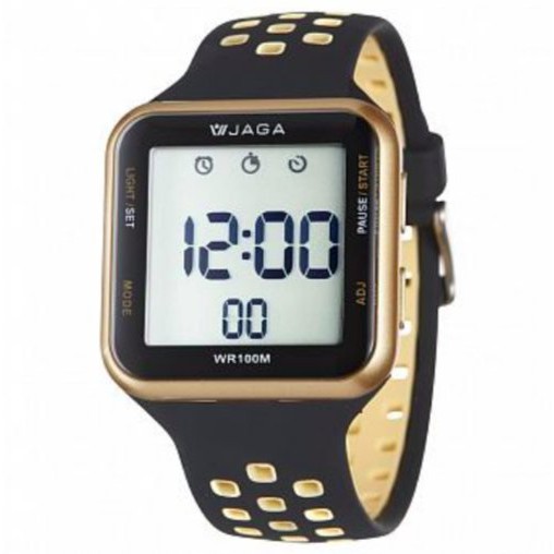 JAGA捷卡 超大字液晶 顯示 科技時尚運動型電子錶-M1179