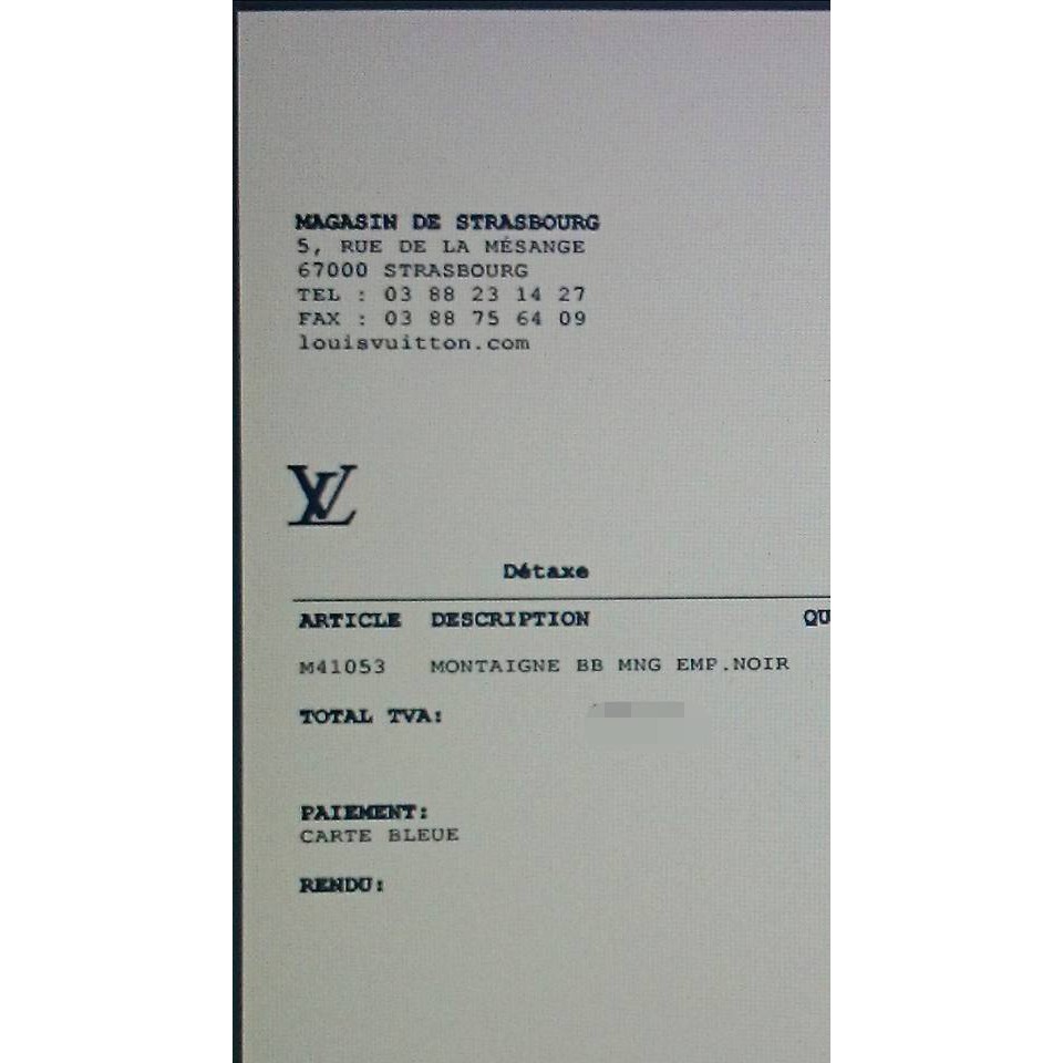 Louis Vuitton LV M41053 Montaigne BB 經典花紋全皮革兩用仕女包.黑