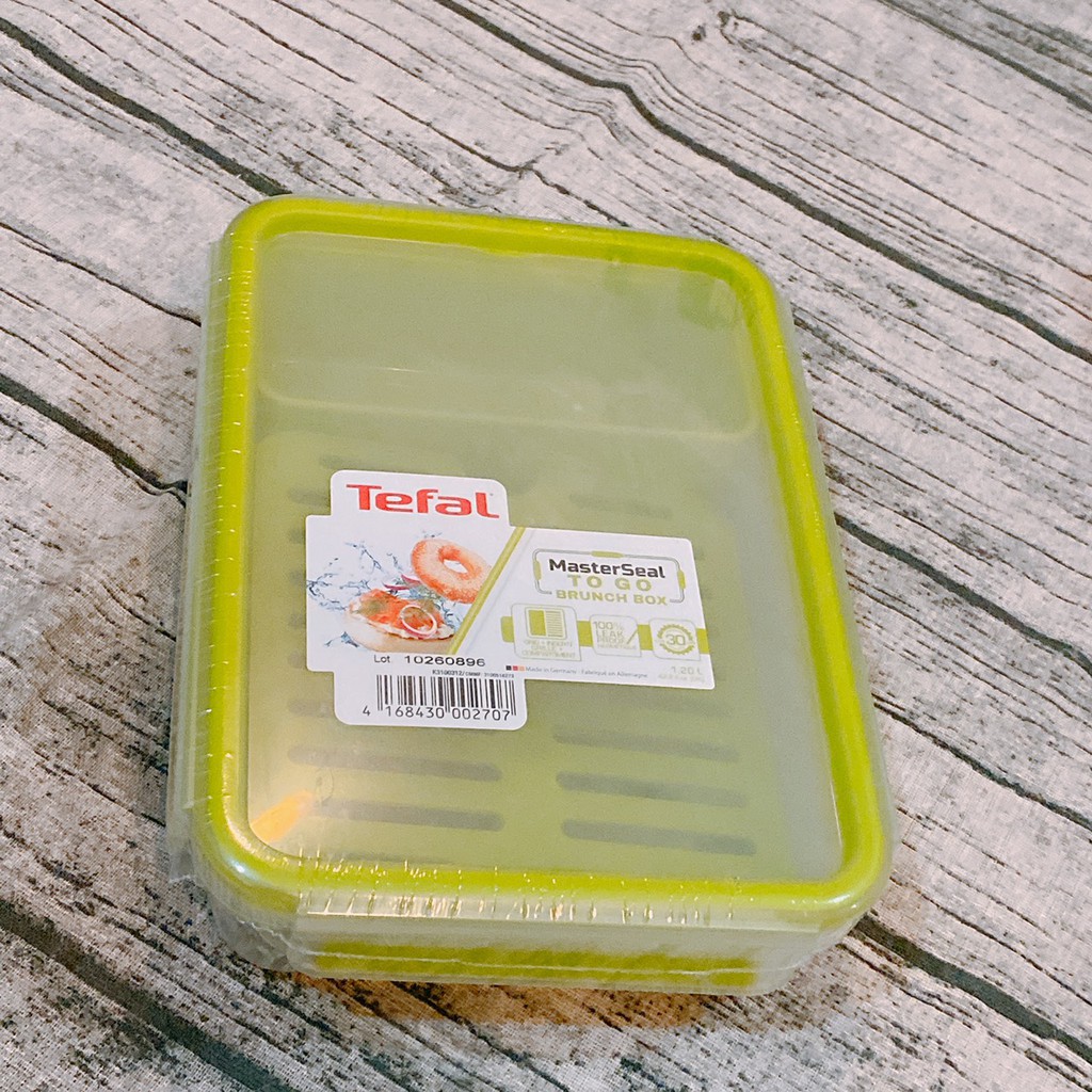 Tefal 法國特福 MasterSeal 樂活系列 無縫膠圈 PP保鮮盒 1.2L早午餐盒 (100%密封防漏)