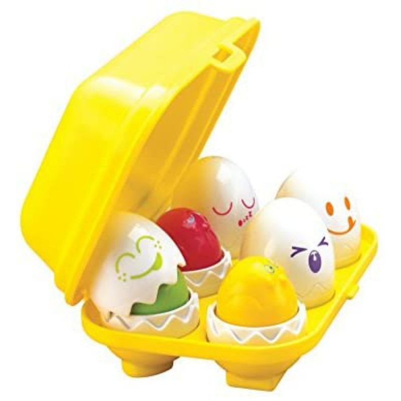 免運！TOMY Toomies Hide &amp; Squeak Eggs/聰明蛋/雞蛋顏色形狀配對早教/益智玩具