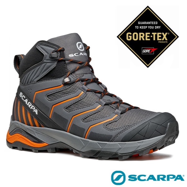 【義大利 SCARPA】特價5折》Gore-Tex 男款防水中高筒避震健行登山鞋(防扭傷+高抓地力_63090GO