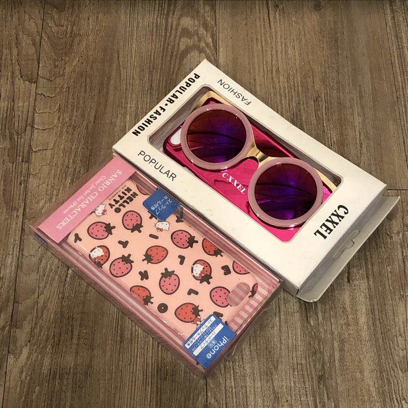 跳蚤豬🐷全新iphone6 kitty手機殼眼鏡手機殼