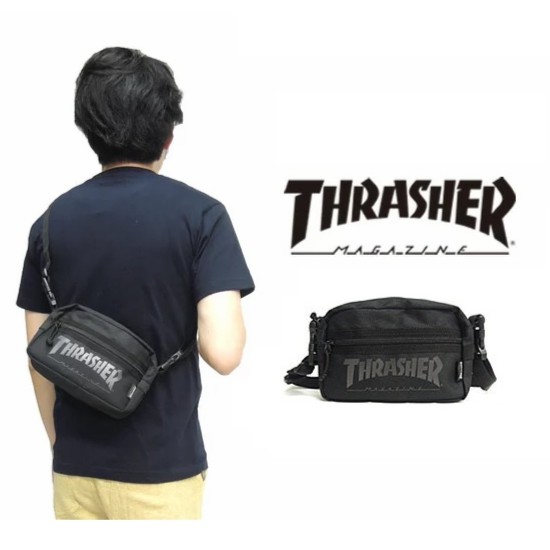 THRASHER Logo 腰包 斜背包  THRSG400  日本代購空運
