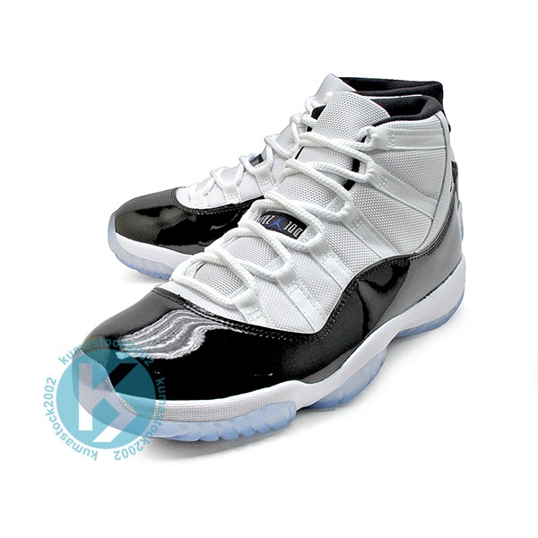 NIKE AIR JORDAN 11 RETRO CONCORD 男鞋 白黑 AJ 45 亮皮 378037-100