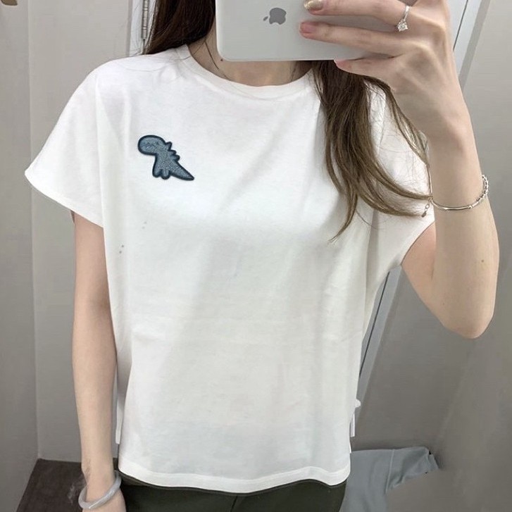 日本香港agnes B 2020新款paleesija刺繡恐龍sport B 純棉短袖男女情侶款t恤上衣 蝦皮購物