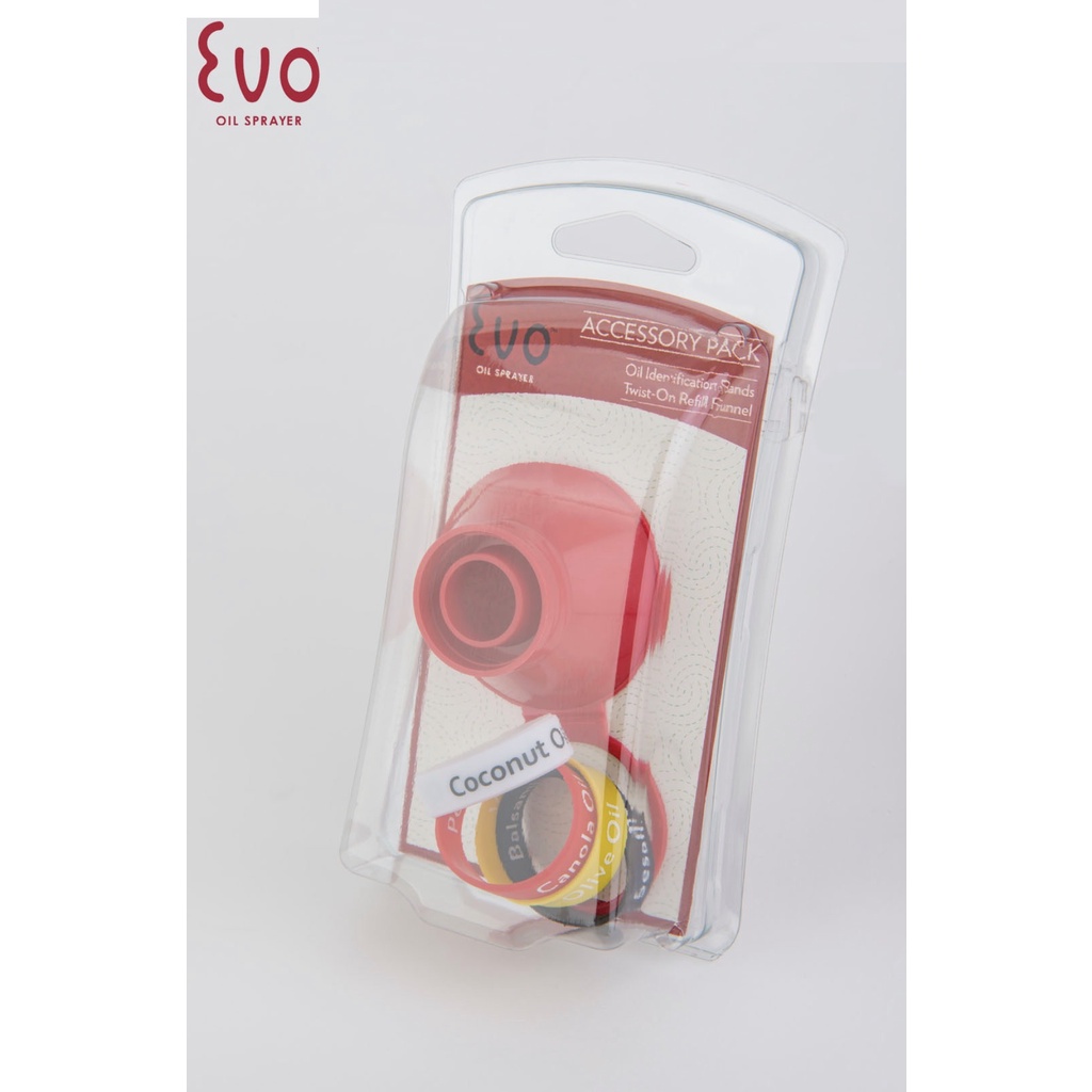 [全新轉賣]美國 Evo噴油瓶專用漏斗防漏補充頭+油罐標籤標示環 Oil Sprayer原廠公司貨配件
