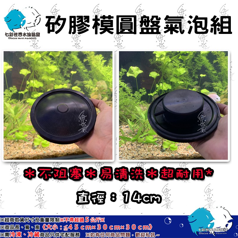 "魚水之歡水族批發"不阻塞【矽膠模圓盤氣泡組】14cm 贈風管