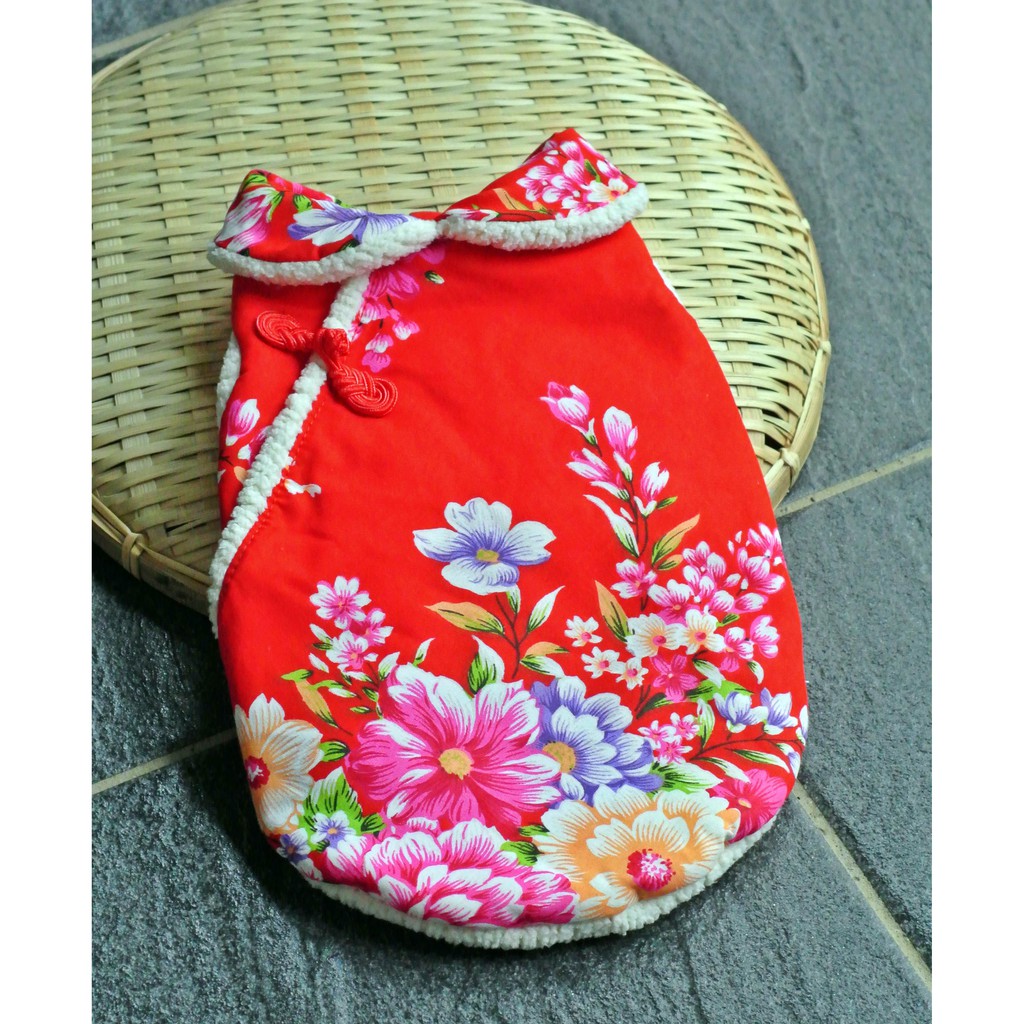 手作寵物衣 狗狗衣服 貓貓衣服 客家花布 盤扣 立領 旗袍 2xl 3xl 蝦皮購物
