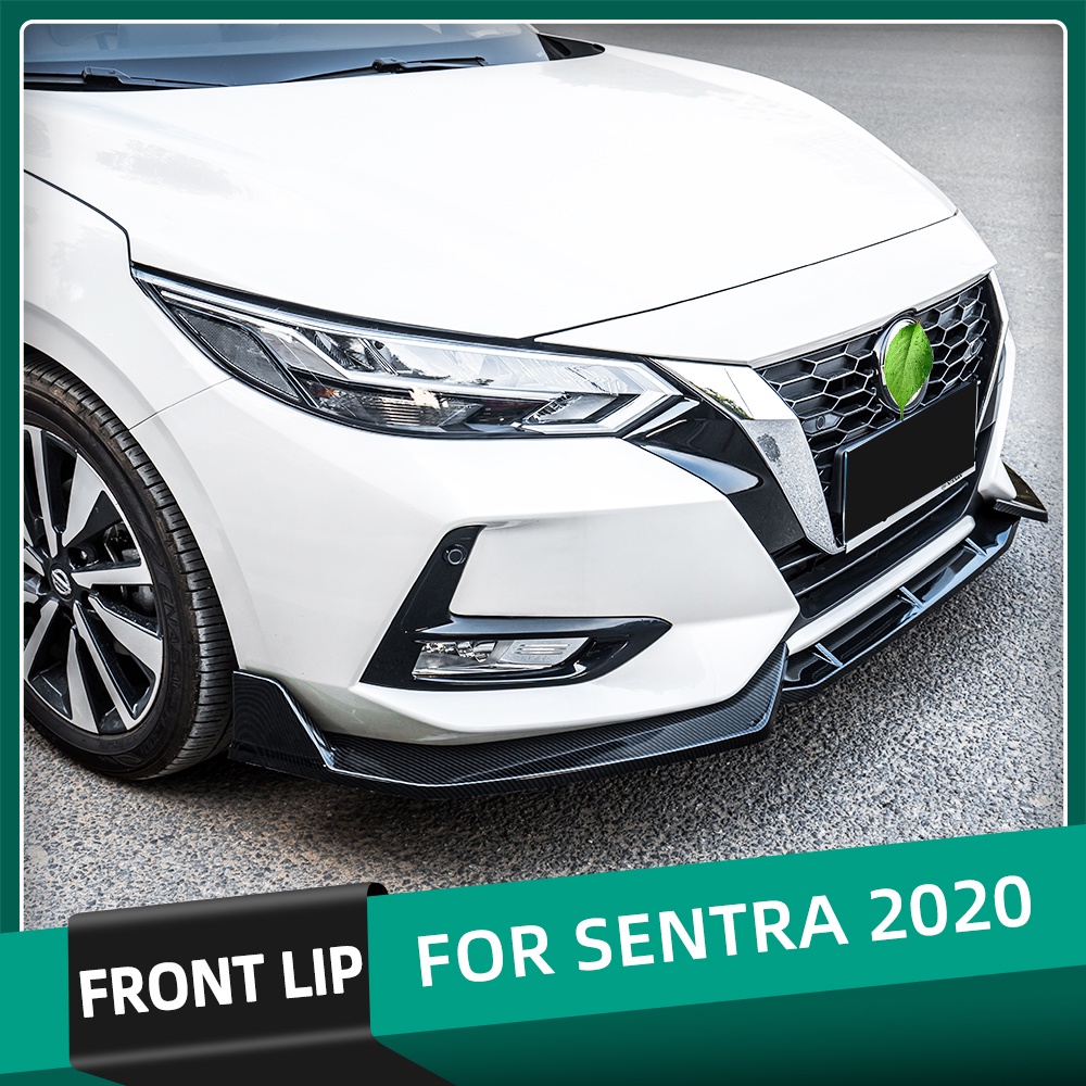 Nissan Sentra 2020-2021 b18 前定風翼 空力套件 前唇 碳纖維 3件式 裝飾 改裝 前鏟