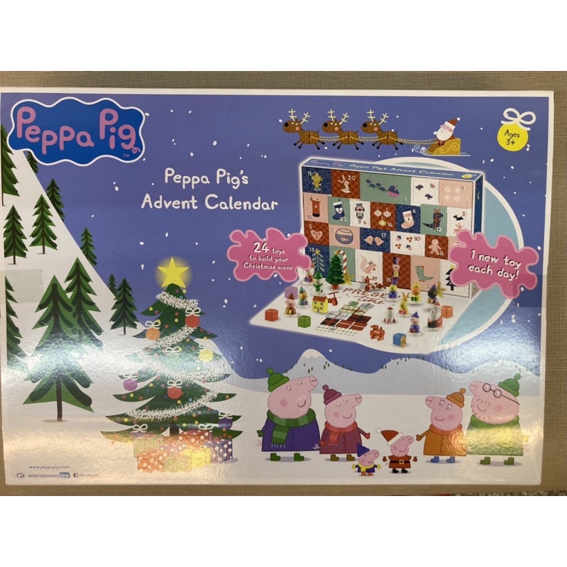 全新peppa pig 聖誕倒數日曆/ 佩佩豬聖誕倒數/ 佩佩豬玩具/聖誕禮物
