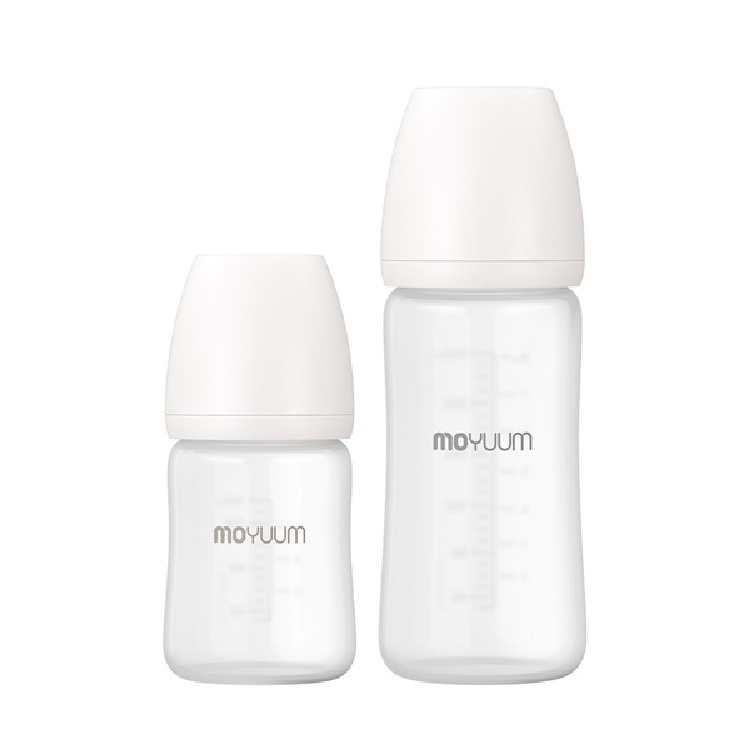 韓國 moyuum 寬口矽膠玻璃奶瓶(150/240ml)【安琪兒婦嬰百貨】|