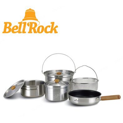 飛岳戶外-Bell Rock複合金不鏽鋼戶外炊具組Combi 9+ 20cm BR-109 07400