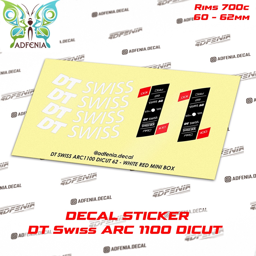 貼花貼紙 DT Swiss ARC 1100 DICUT 62 碳纖維輪輞 6cm 切割貼紙 DT Swiss ARC