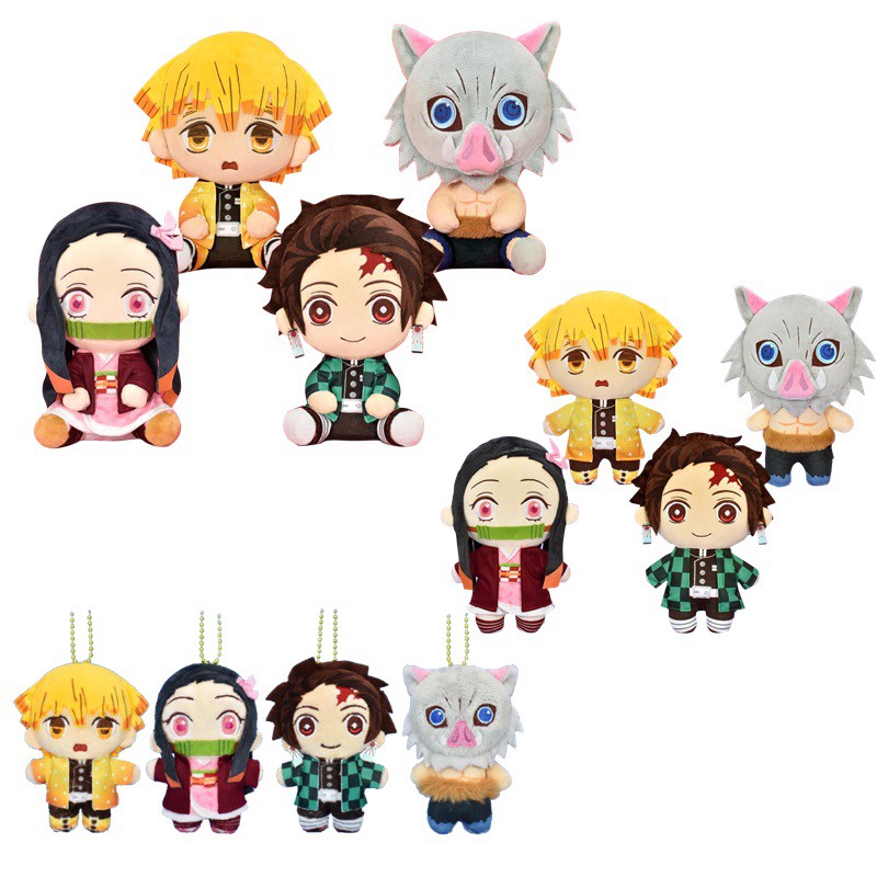 現貨~正版鬼滅之刃娃娃~竈門炭治郎~竈門禰豆子~我妻善逸~嘴平伊之助~鬼滅絨毛玩偶~鬼殺隊~動漫公仔娃娃~抱枕~鬼滅吊飾