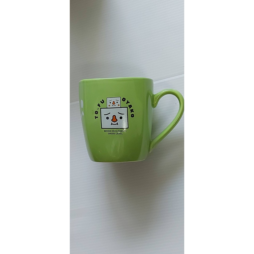 ～【收藏家】～【TO FU 豆腐人】Hi-Life 萊爾富 綠色 馬克杯 陶瓷杯 全新商品 附原包裝外盒