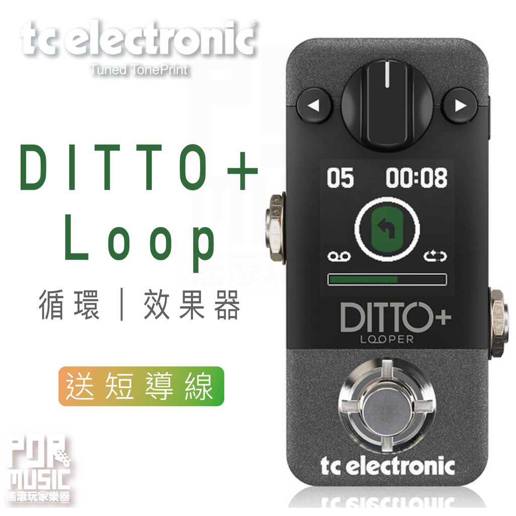 【搖滾玩家樂器】全新免運 保固｜加贈短導線｜ TC Electronic Ditto+ Loop ｜ 樂句 循環 效果器