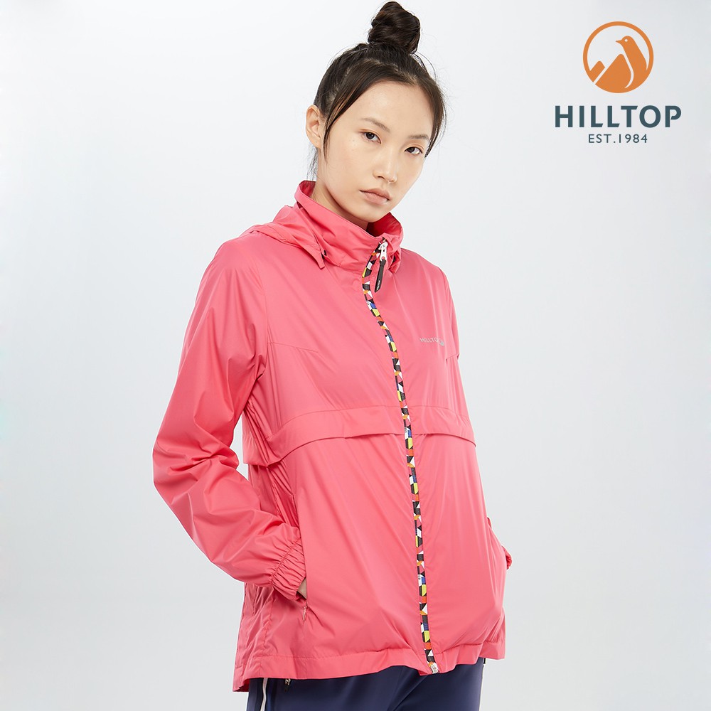 【Hilltop山頂鳥】女款超潑水抗UV輕量外套S02FD1-粉