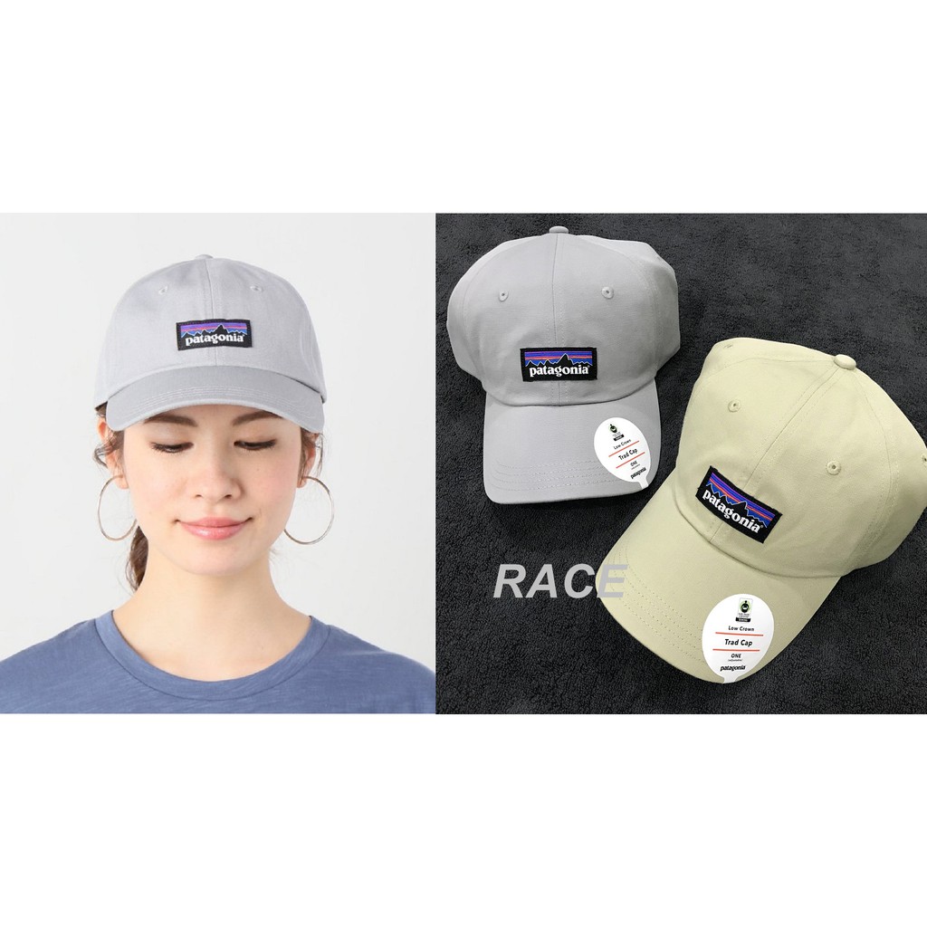 【RACE】PATAGONIA P-6 LABEL TRAD 老帽 復古 棒球帽 基本款 LOGO 山景 灰 卡其