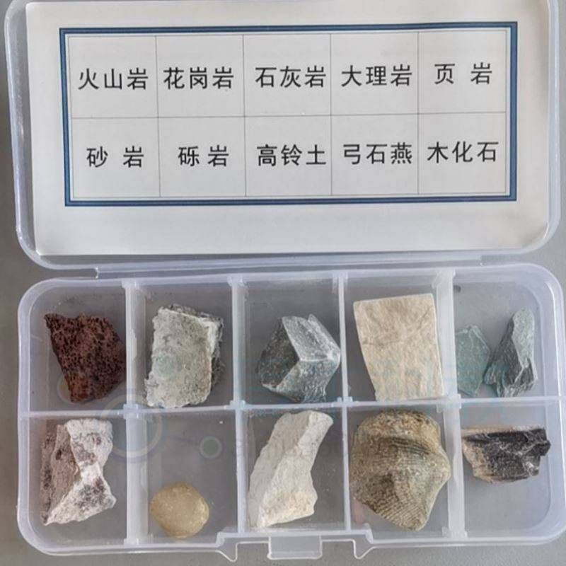 真石頭巖石標本小學科學教學儀器地理礦物礦石自然教具摩氏硬度計南書 蝦皮購物