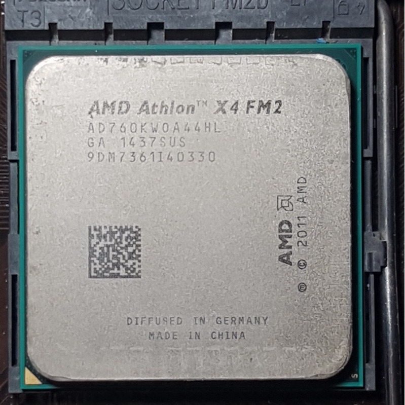 AMD Athlon X4 760K 四核心處理器 + 微星 A78M-E35 主機板、整套賣含CPU原廠風扇與後擋板