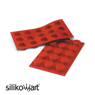 伴桌｜Silikomart 15連布丁型矽膠模 SF027 / 30.027.00.0060 多連矽膠模 慕斯模 內餡模