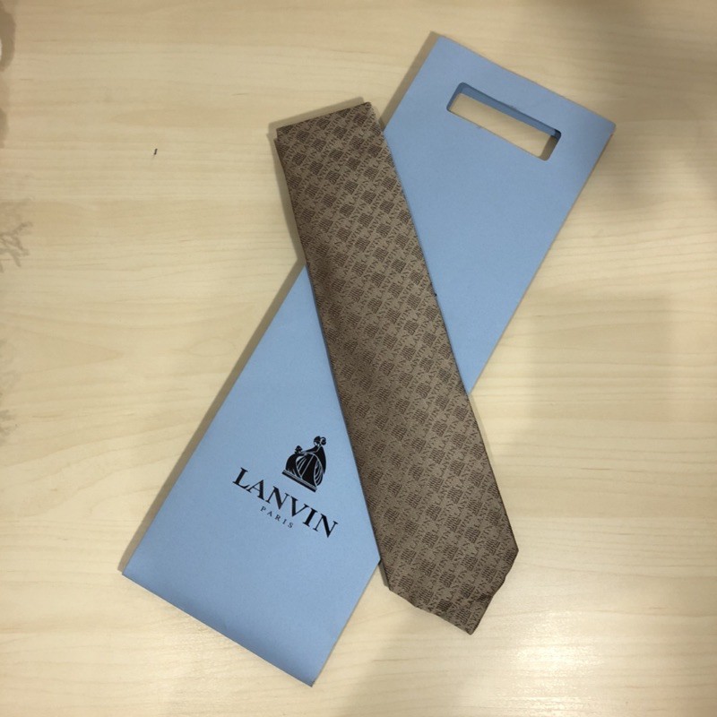 👔LANVIN logo領帶 100%真絲