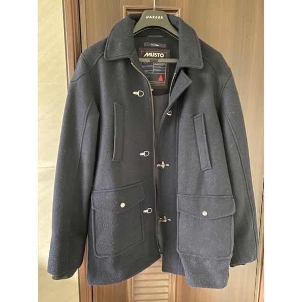 二手-Musto男生深藍色英國航海大衣外套（XL）