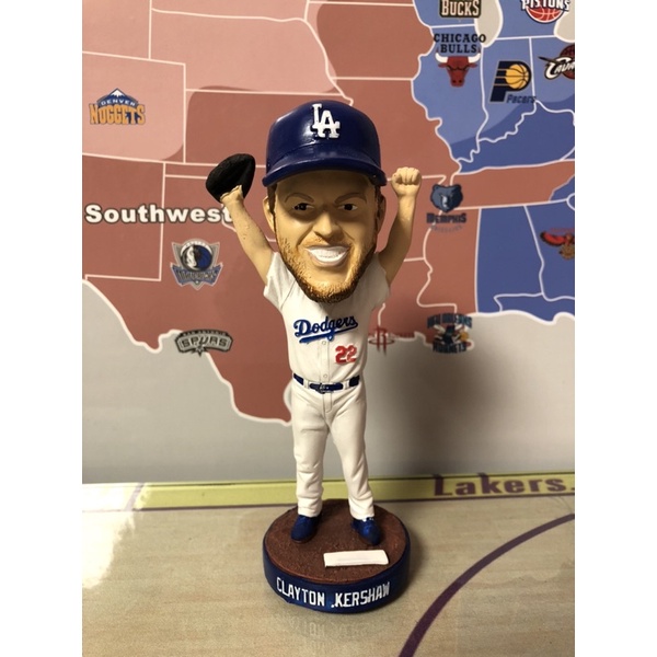 MLB公仔 洛杉磯道奇 Clayton Kershaw 搖頭娃娃 SGA 全新含盒 Foco 模型 人偶