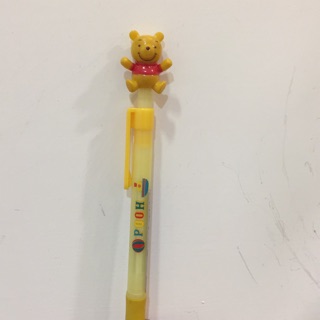 Winnie the Pooh 迪士尼Disney日本製小熊維尼立體造型黃桿原子筆