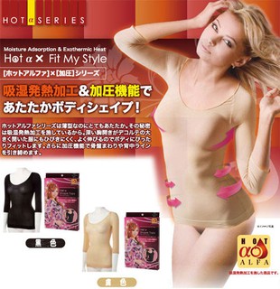 〝Sex Carrie〞日本 SUNFAMILY 吸濕發熱保暖著壓美體衣(膚色) - 1入日本小惡魔發熱塑身衣