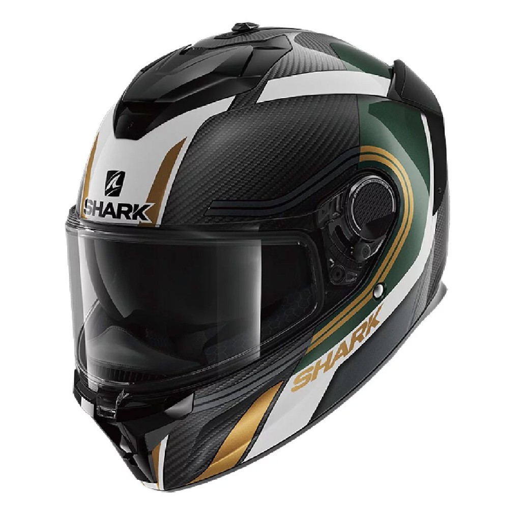 安信 | SHARK 安全帽 Spartan GT Carbon Tracker 綠金 內鏡 碳纖 全罩HE7007DG