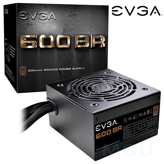 EVGA 艾維克 600BR 600W 80PLUS銅牌 電源供應器(二手全新未開封)