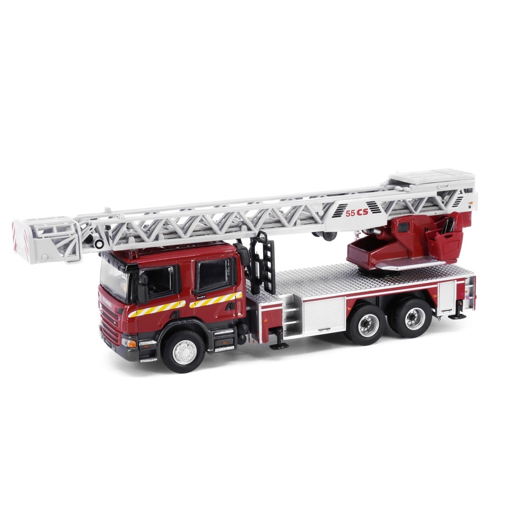 TINY 微影 MC20-Scania 消防處旋轉台鋼梯車 55米 1/76 台灣代理版 贈保護殼