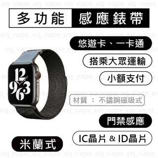 【米蘭-不鏽鋼磁吸錶帶-升級版IC晶片】Apple Watch 悠遊卡錶帶 一卡通錶帶 IC ID 門禁錶帶 蘋果手錶