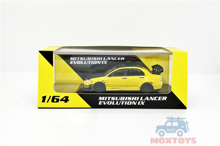 Mitsubishi Cm 型號1 64 三菱蘭西evo Ix 黃色黑色碳壓鑄模型車 蝦皮購物