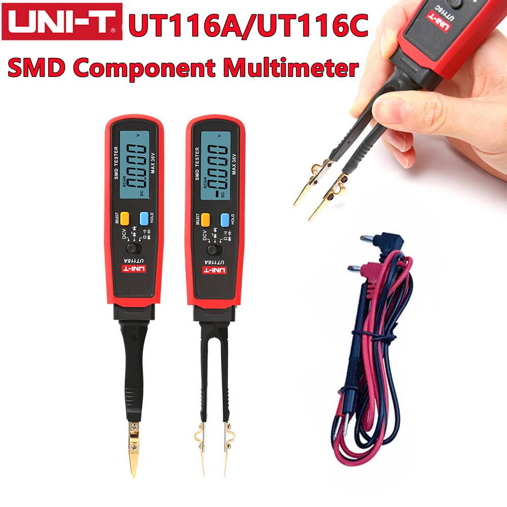 Uni-t UT116A UT116C 貼片萬用表自動量程電阻電容二極管(RCD) LED Zener DCV 連續性電