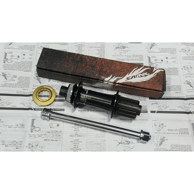全新SHIMANO SAINT FH-M815 12mm/150mm 中心鎖入碟煞花鼓 12mm軸心後花鼓