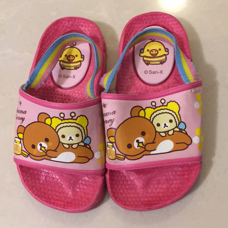 （臺灣製）拉拉熊粉色有帶童托鞋