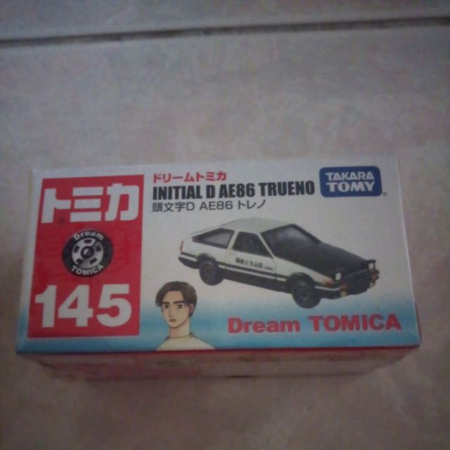 Takara TOMY 145 initiald d trueno Dream Tomica AE86 頭文字D 黑色 