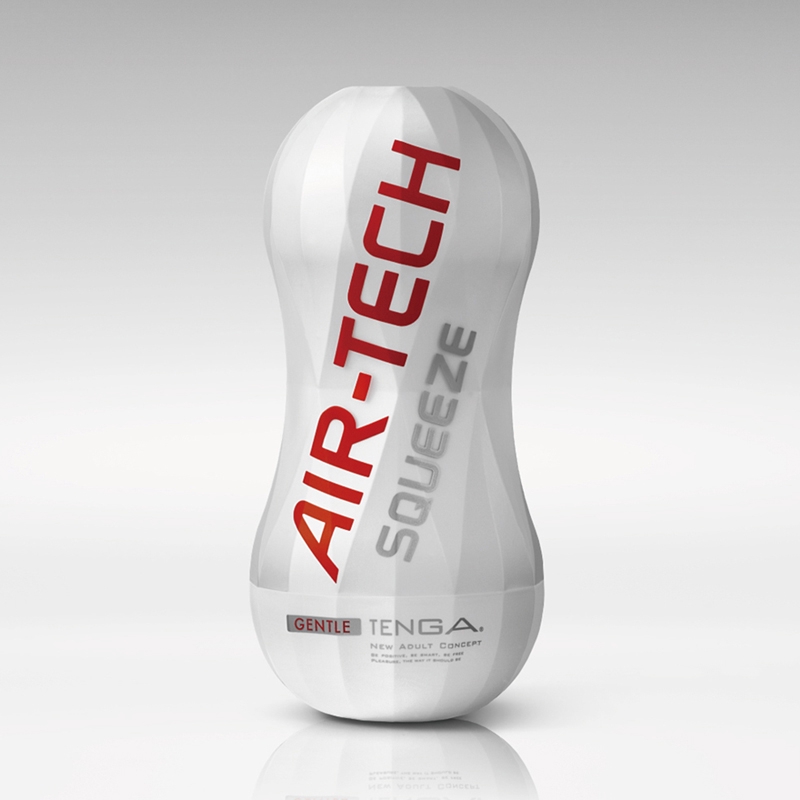 日本TENGA AIR-TECH SQUEEZE 軟殼增壓重覆使用飛機杯-柔軟白 ATS-001W