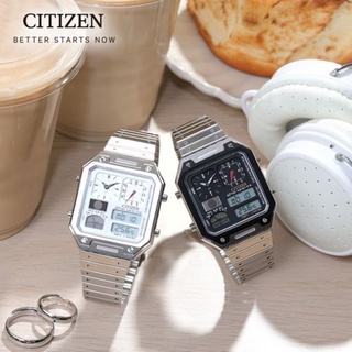 CITIZEN星辰 ANA-DIGI 復古1983 電子錶-黑麵JG2126-69E