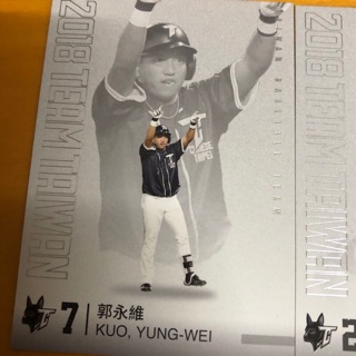 2018中華職棒球員卡 Team Taiwan🇹🇼 臺灣隊郭永維