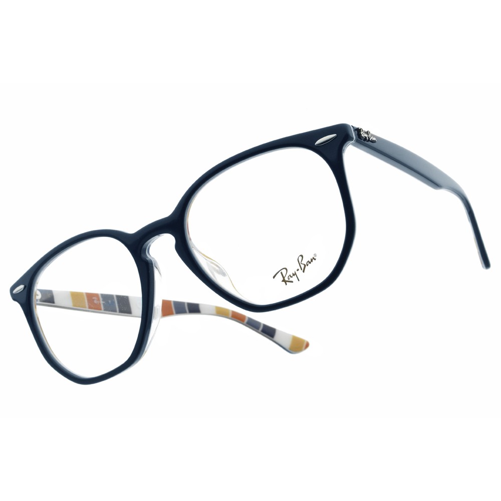 RAYBAN 光學眼鏡 RB7151F 8091-52mm 微角造型膠框 眼鏡框 -金橘眼鏡