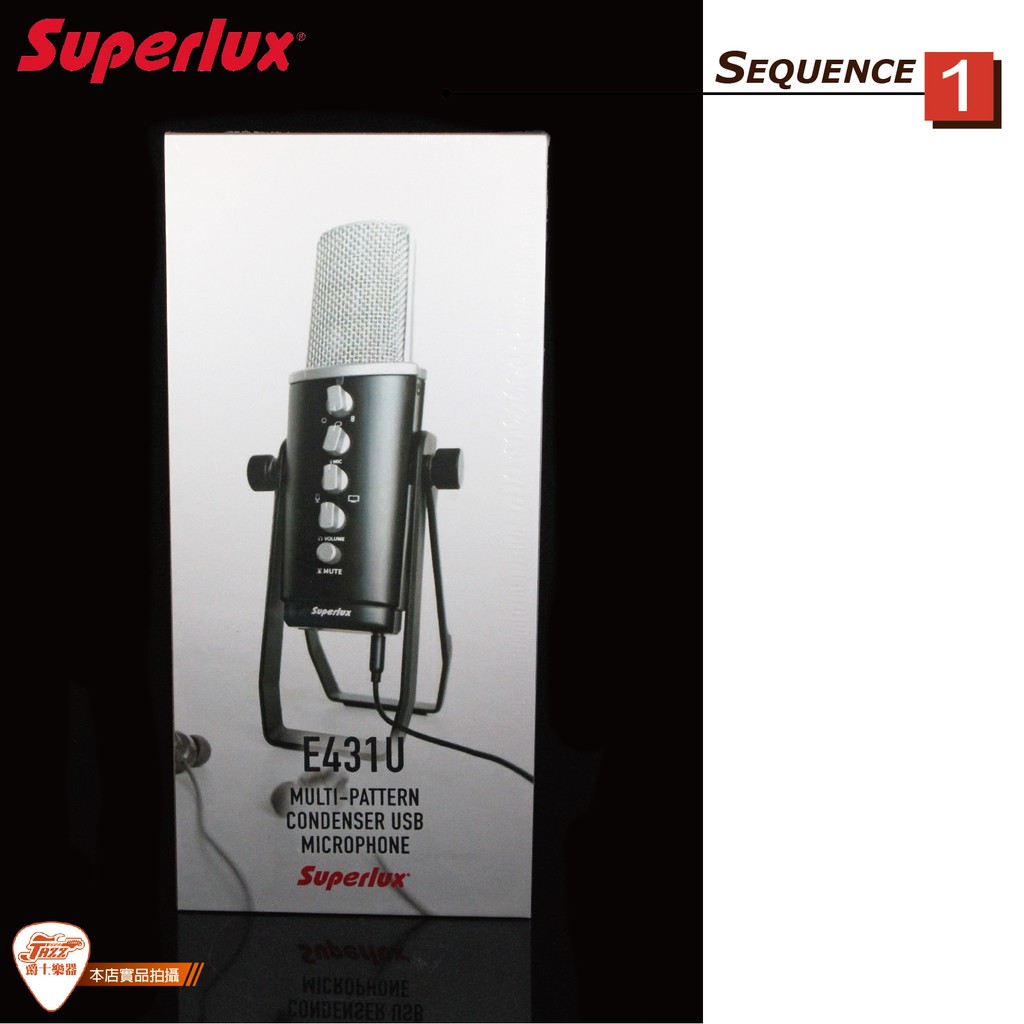 【爵士樂器】公司貨 舒伯樂 Superlux E431U 多指向 電容式 USB麥克風