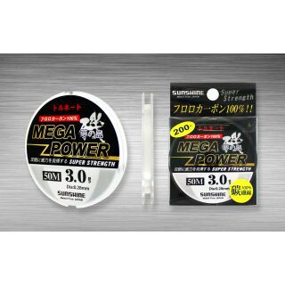 匠海釣具：SUNLINE MEGA POWER 夢之島 碳纖線 卡夢線 50M