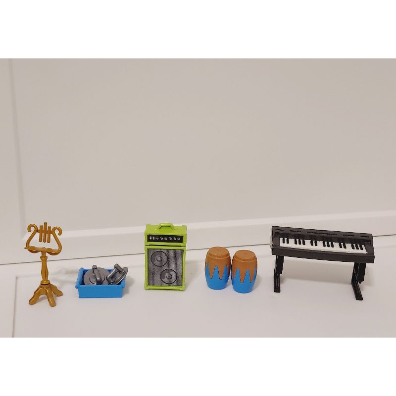 Playmobil摩比樂器 譜架 電子琴 非洲鼓 音箱 鋼琴