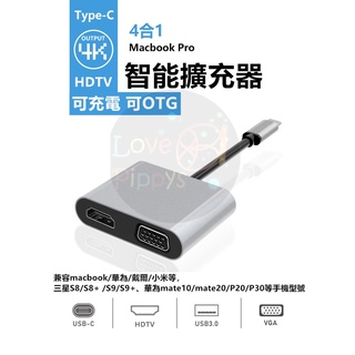 Type-c轉HDTV擴充套件 VGA轉換器usb蘋果電腦ipad pro轉接頭macbook 可接有HDMI裝置