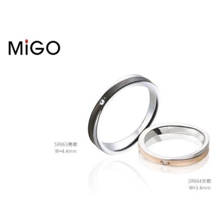 （Hueibe Shop)高質感米格Migo鋼飾相遇白鋼戒指（女）SR664-11